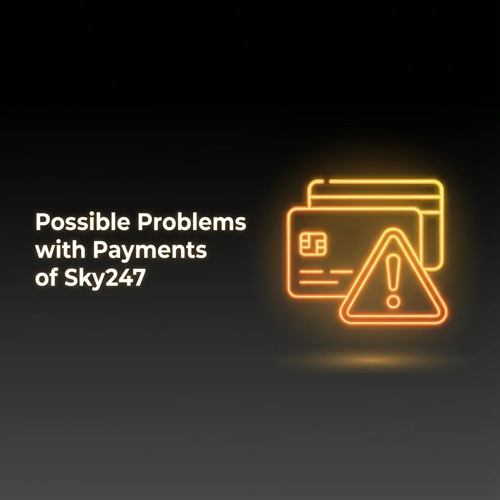 Illustrated guide showing common Sky247 payment issues in India with brief tips for resolving each problem