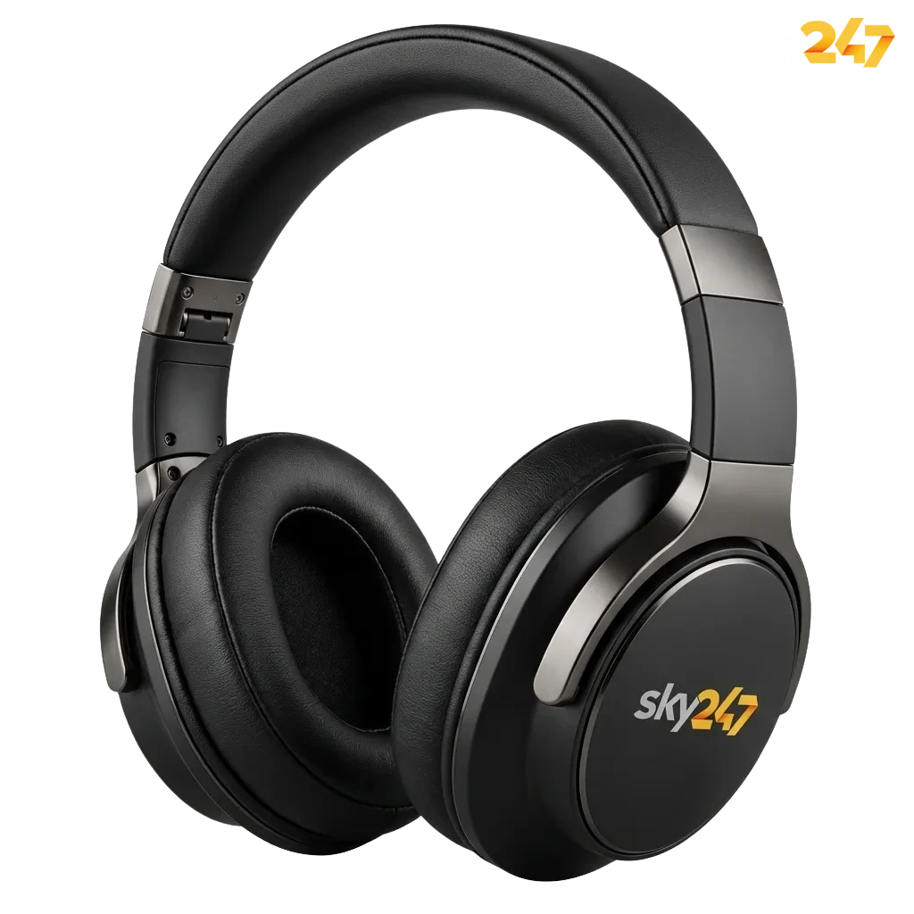 Sky247 India support page showing 24/7 live chat, helpline, email, and messaging options for account and game help