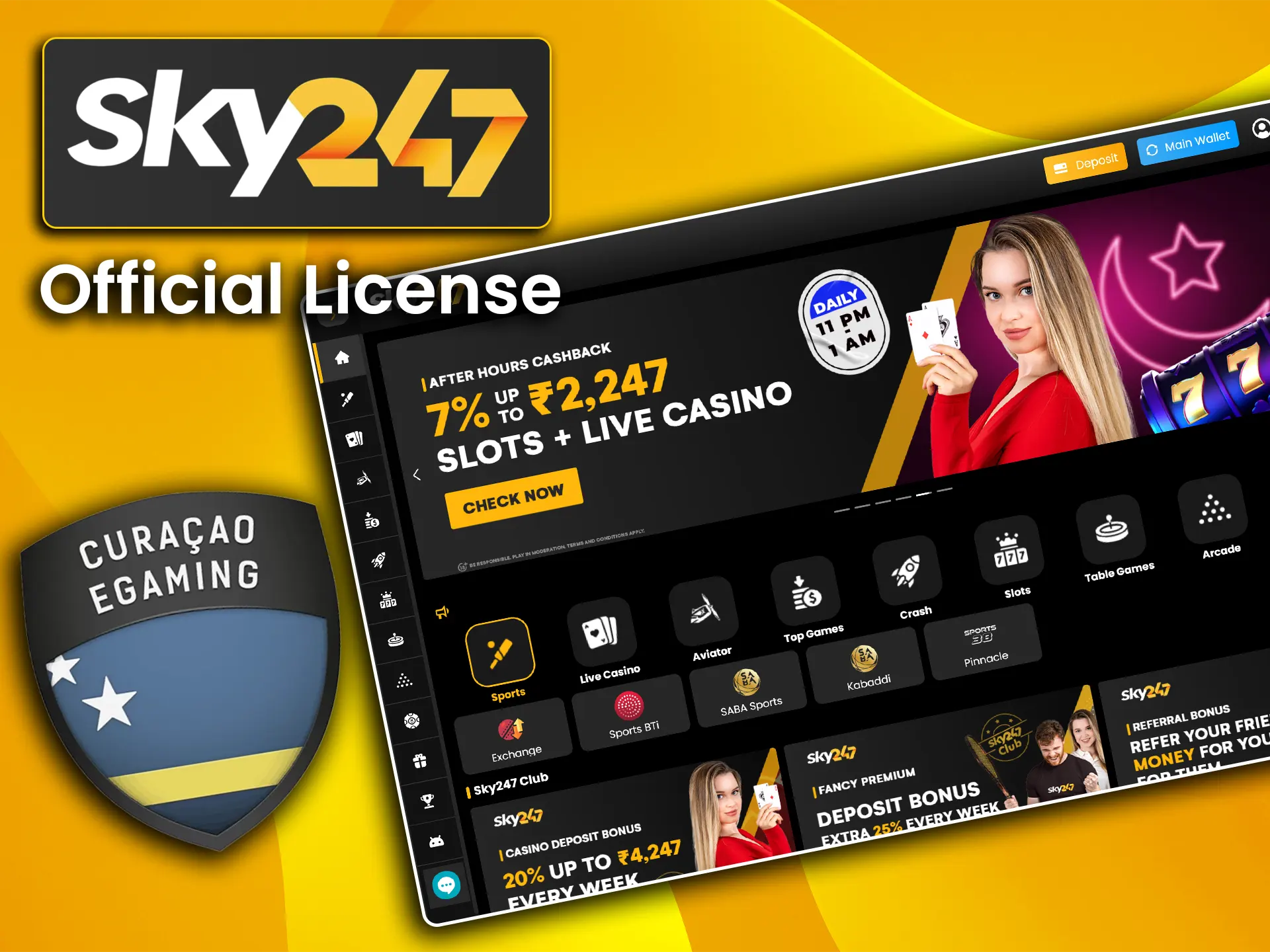 Learn more about the Sky247 platform license.