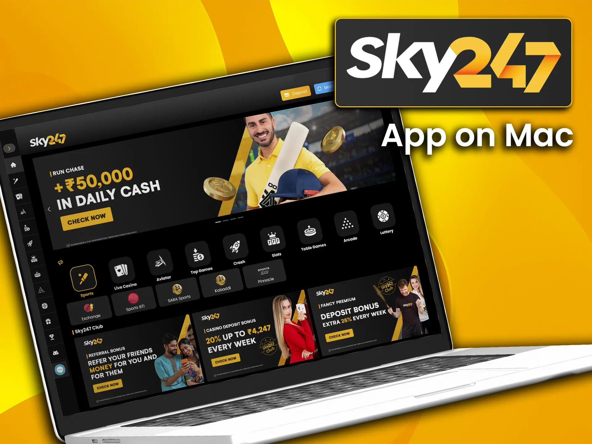 Download the Sky247 app for macOS.
