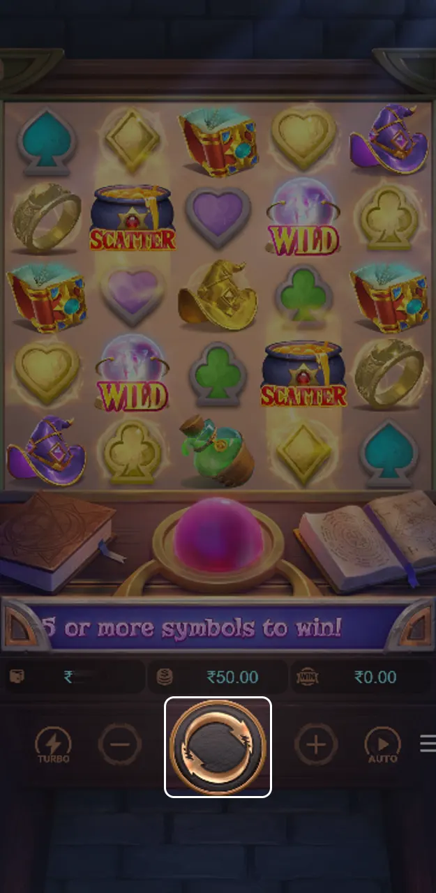 Use the in-game controls to set your bet size and spin the reels for a chance to win on Sky247.