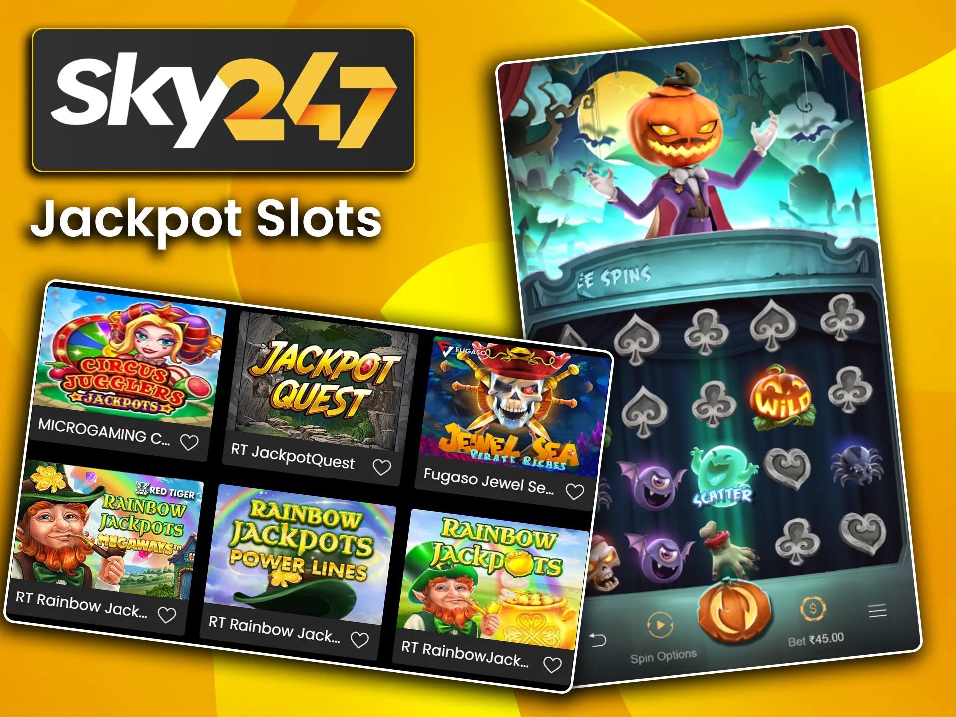 Compete for massive progressive prize pools by playing high-reward jackpot slots on Sky247.